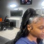 Feedins(design) in front w/Sew-in in back