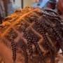 Updo locs or natural hair with wash