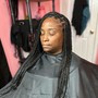 Back length med Knotless braids