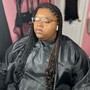 Back length med Knotless braids