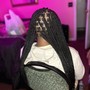 Back length med Knotless braids