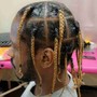 Fulani Braids (Box braids in the back)