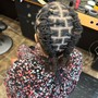 Cornrows with added hair