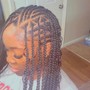 Small Midback Knotless Braids