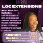 6” Medium Textured Loc Extention W/ Locs Included