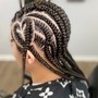 Straight back stitch braids 4-8