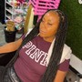 Box Braids over locs