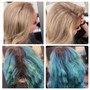 Lifting hair color (bleach) and fashion colors half of your head  prices range