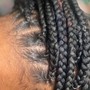 Half feed in half crochet or box/knotless braids