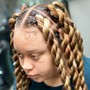 Kids natural braids (no braid hair)