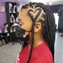 *Medium knotless box braids