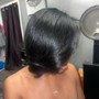 shampoo + finish relaxed straight hair