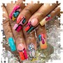 Acrylic Fill med length unlimited nail art