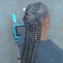 4 to 5 straight back stitch braids