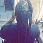 4 to 5 straight back stitch braids