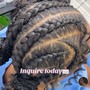 2-6 feed in braids