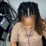 Half up and half down (Crochet Braids)- Feed in Cornrows /Crochet Braids in Back