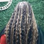 Med: Boho knotless Braids (human hair)