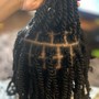 Individual Two Strand Twist (w/Natural Hair)