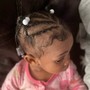 Small box braids w/ curly ends