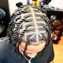 Straight back Cornrows