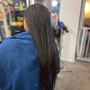 Box Braids medium midback