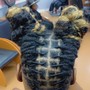 Curls with perm rods or pipe cleaner