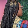 Traditional box braid medium size mid back