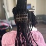 Box plats (braids) of natural hair ***please read description