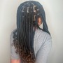 Short Knotless Braids + beads or curls