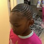 Kid's Braids with Hair Added