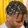 Man-Bun Corn Braids w/ Stitch