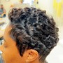 Shampoo, Styled W/ Rod Set on Short Natural Hair