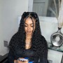 Feed in braids with partial sew in