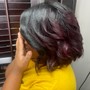 Partial Foil Highlights on weave hair