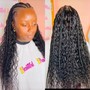 Fulani Braids w/ Partial Sew-in (half/half)