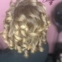 Curl hair./ sewin and style