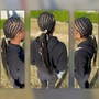 Girl's Low Braided Ponytail