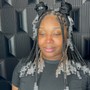 Medium French Curl Knotless Braids