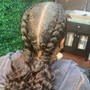 Large Individual Braids(with Hair added )