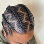 Box braids over locs