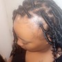 Half up half down on locs