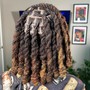 Loc Combination FULL HEAD- Mid Back Length Hair