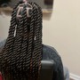 Jumbo rope twist w/rubber bands