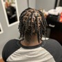 Quick weave pony tail style with 2-4 braids