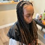 Kid's half scalp braids/ individual