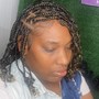 Quick Weave half ponytail front stitch up and Down