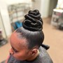 Updo pin curl bun