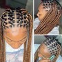 Criss Cross Rubber band with box braids