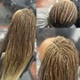 Synthetic Wig Install with wash of natural hair e.g {braided/synthetic wig}